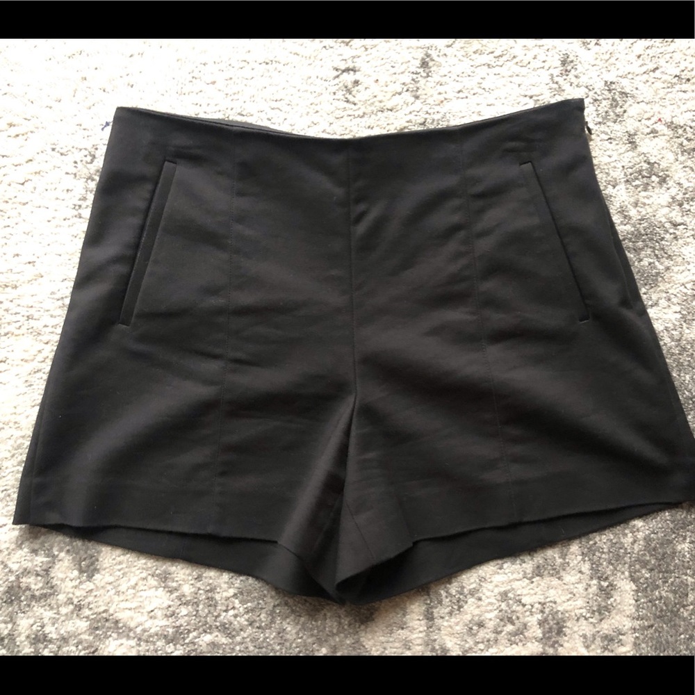 Black tailored shorts